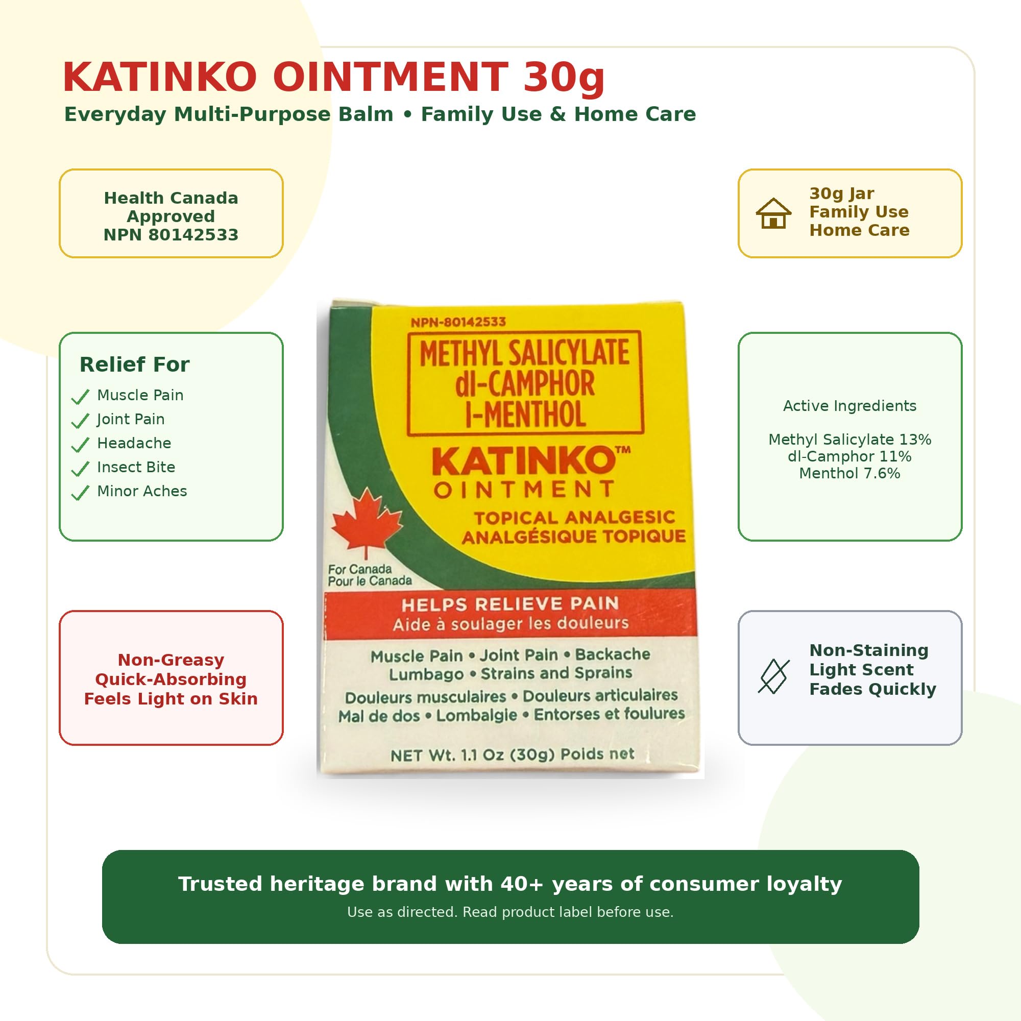 Katinko Oitment Pain and Itch Expert 30g (2-pack) by Katinko