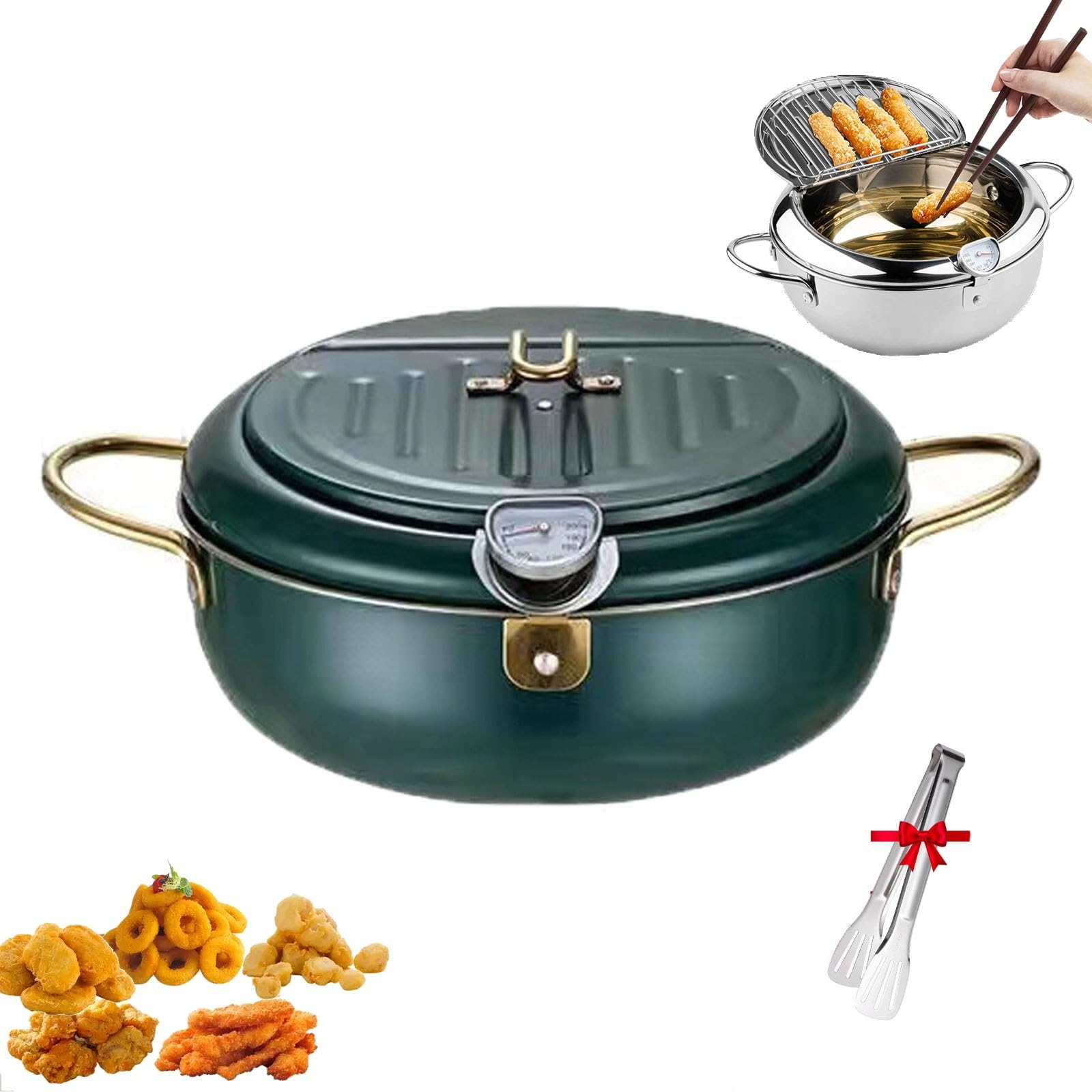 Petite friteuse japonaise en acier inoxydable pour poulet et frites