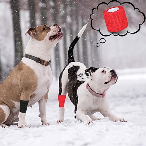 Miniatura 6 de Paquete de 8 vendajes autoadhesivos de 2 pulgadas x 5 yardas, cinta adhesiva autoadhesiva para atletismo, muñeca, tobillo, rodillas, mascotas