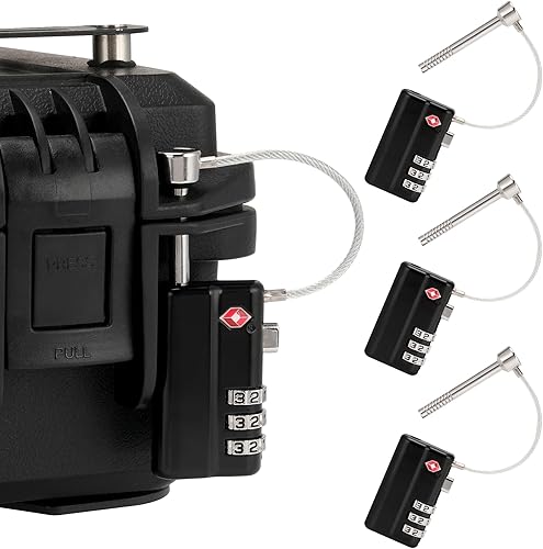 Candado profesional para armas aprobado por la TSA, resistente, resistente a cortes y seguro para niños para armas de fuego, pistolas, estuches de