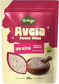 Grings Aveia Flocos Finos Sem Glúten 200 G