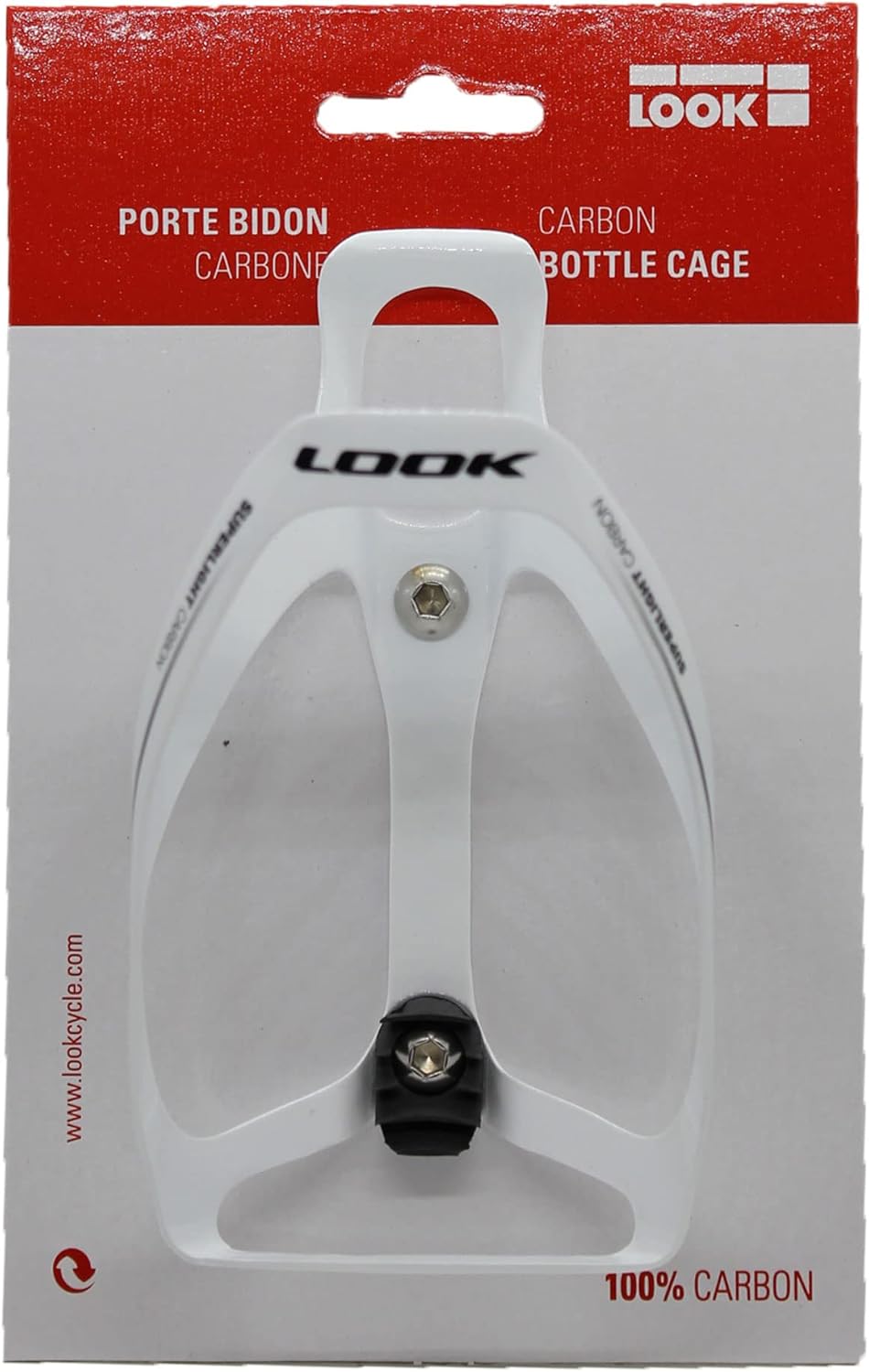 Look Cycle - Super Light Bottle Cage, White Shiny, One Size