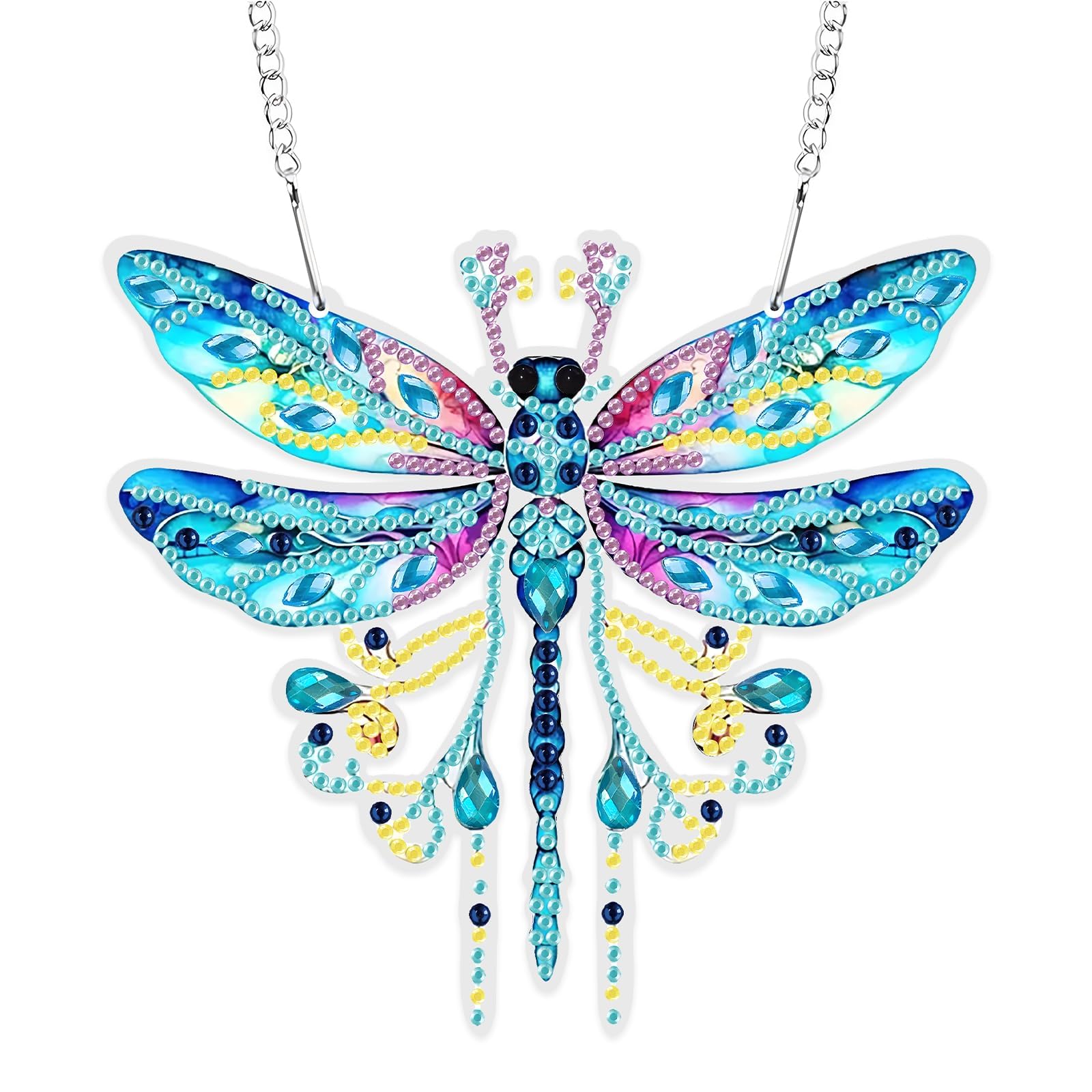 Kaluofan Diamond Kits, Diamond Art Kits for Adults, Dragonfly Diamond Painting, Diamond Painting Kits, Hanging Wall Art Sign Ornaments Home Garden