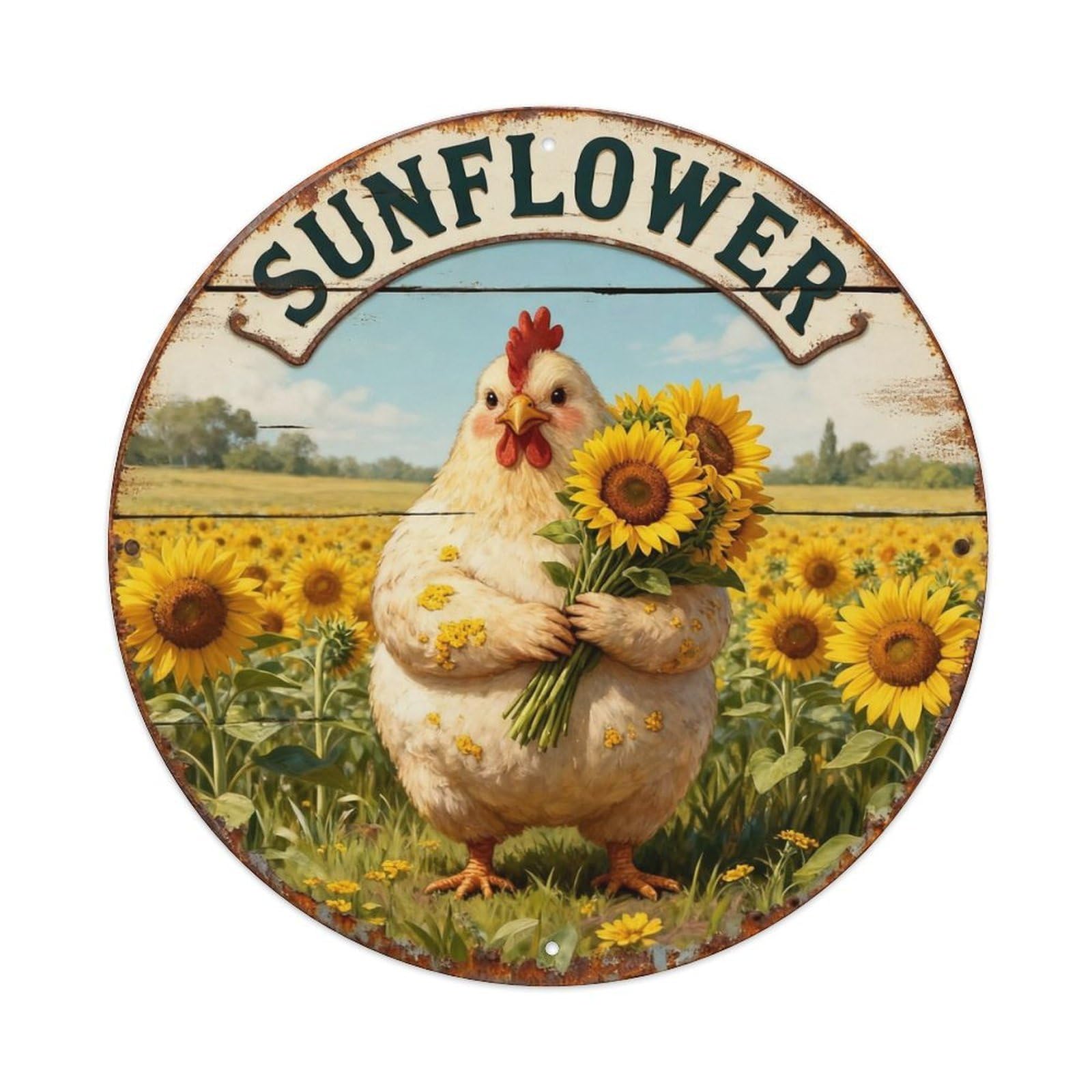 Sunflower Sign Metal Tin Sign Plaque