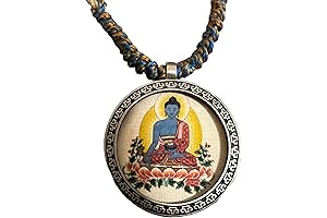 Medicine Buddha Buddhism Colorful Thangka Buddha Necklace Pack