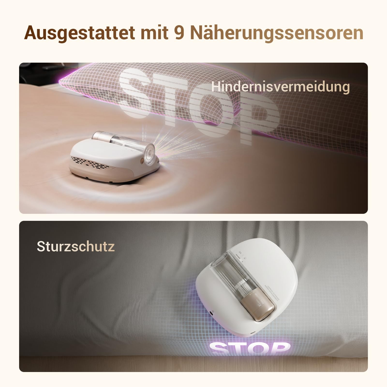 CREATULIZE X1 Roboter Milbensauger für Matratzen mit UV-C Licht,HEPA-Filter