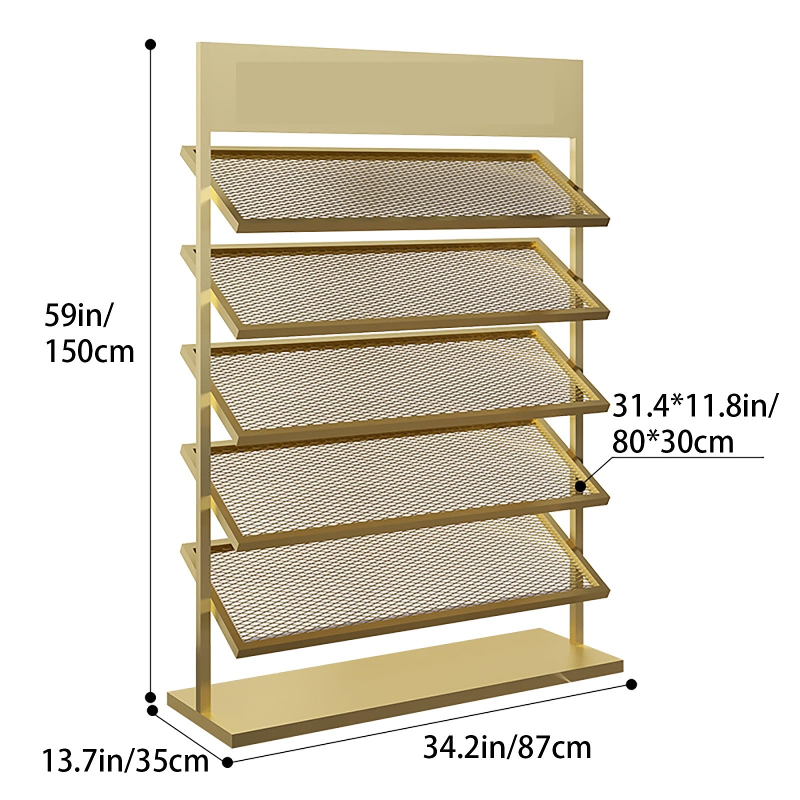 Espositore in metallo a 5 livelli per piastrelle e campioni - 34,9 x 34,8 x 149,9 cm Sto Stand per fiere e mostre - Maximizer dello spazio per la presentazione di prodotti e nizat