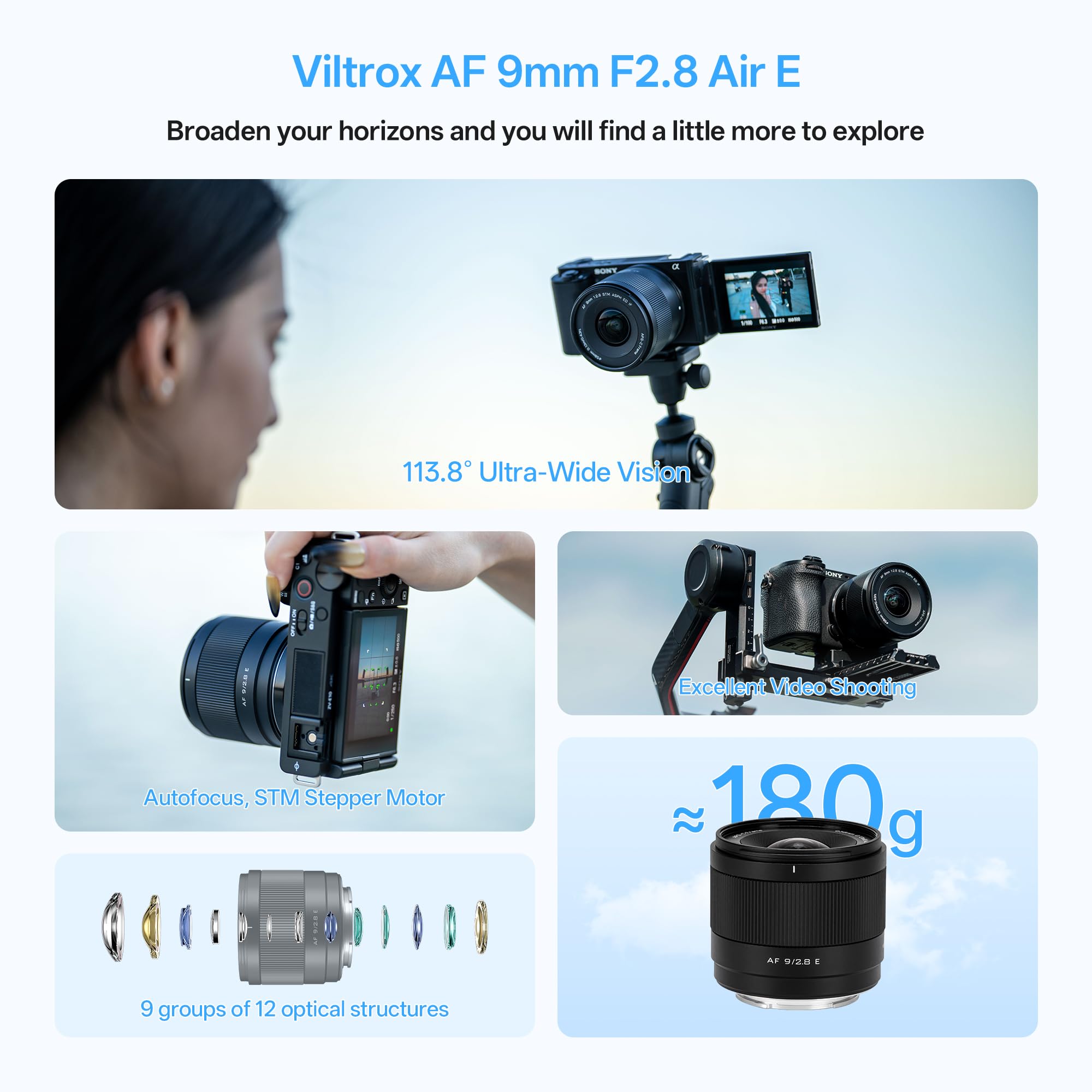 Amazon.com : VILTROX AF 9mm F2.8 Air APS-C Lens for Sony E Mount