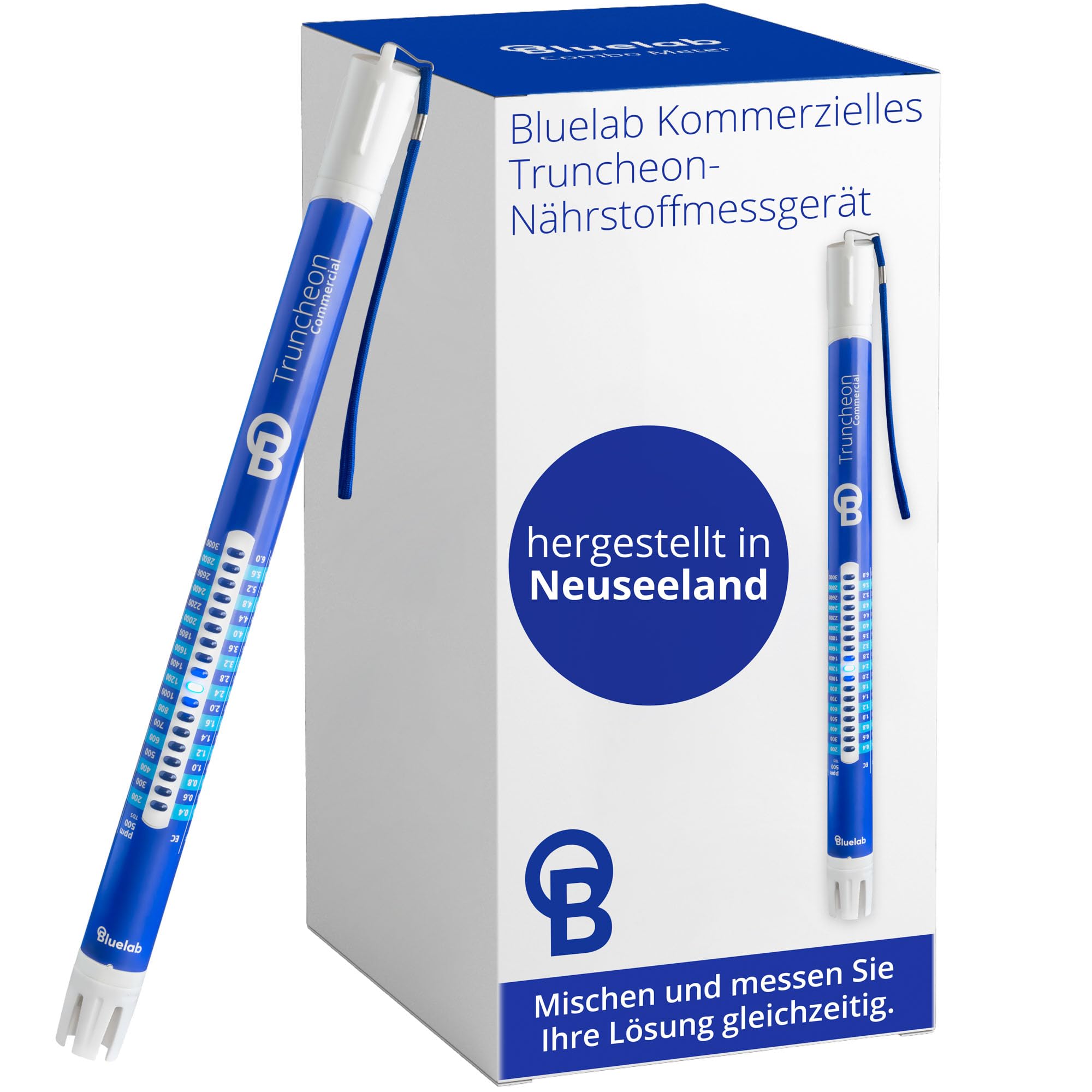 Bluelab TRUNCOMV2 Truncheon-Messgerät – Kommerzielles Nährstoffmessgerät, erweiterter Bereich, misst TDS, EC, ppm 500/700, CF in Wasser, digitales Werkzeug – Für Hydroponik & Pflanzenzucht