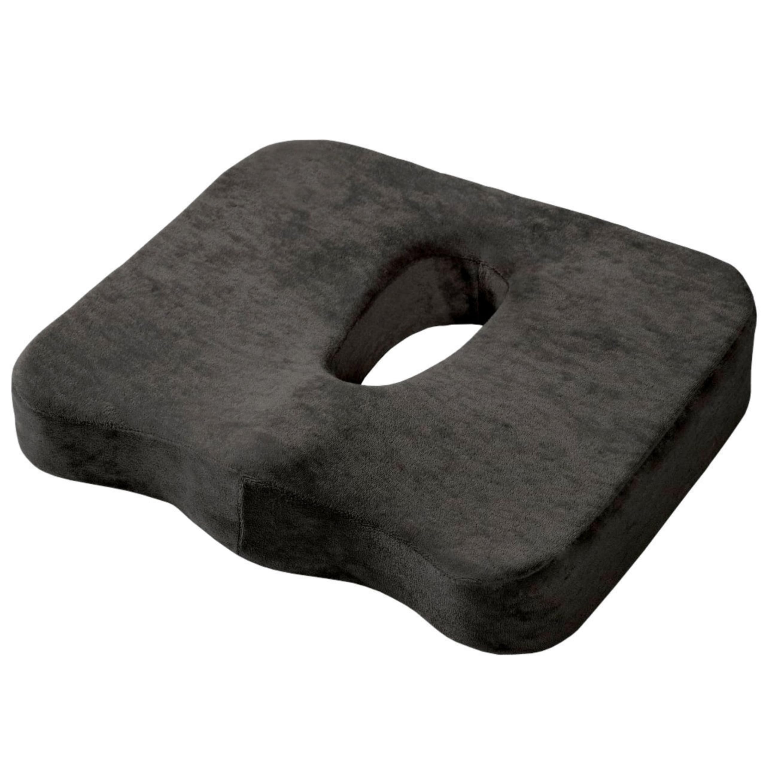 Cojín anatómico para prostatitis de espuma viscoelástica con orificio | Soporte anatómico desenfundable para silla de oficina y coche, dimensiones 42 x 36 x 8,5 cm