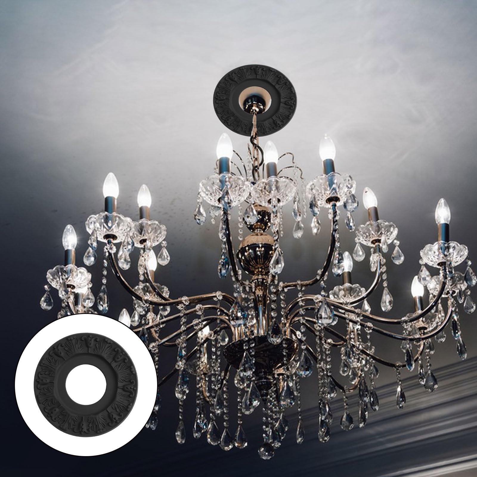 INCREWAY 1Pack 3D Modeling Ceiling Medallion Lighting 12 - View #6