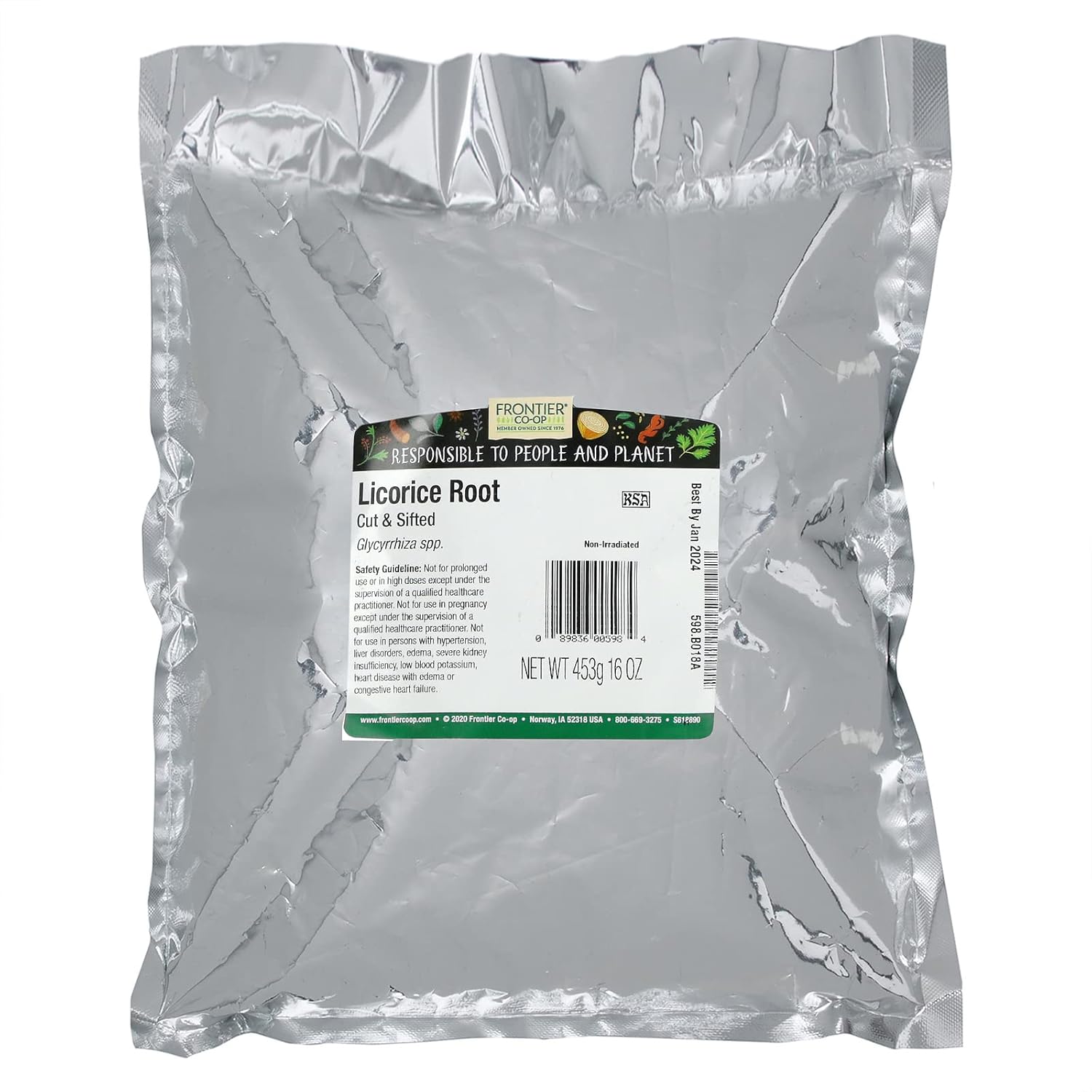 Frontier Co-op Cut & Sifted Licorice Root 1lb : Licorice Root Herbal Supplements : Grocery & Gourmet Food