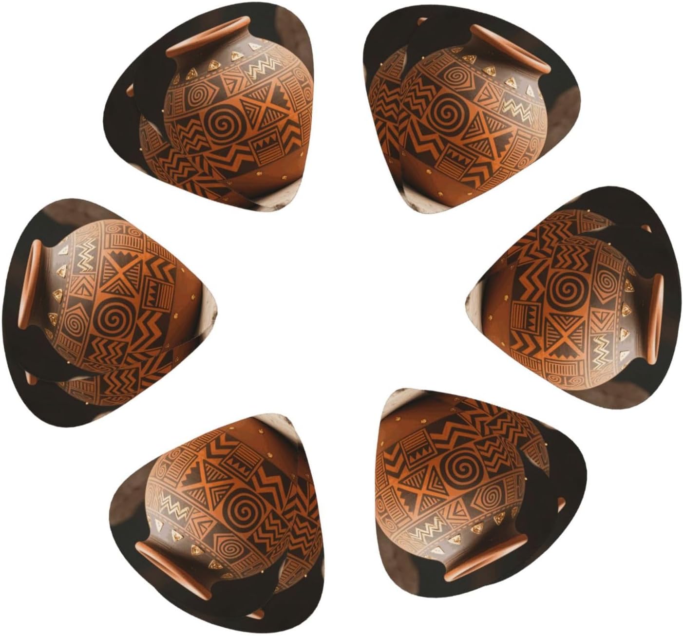 Aztec Geometric print Guitar Picks With Storage Box Resistant Guitar Pick 12 Pack Guitar Accessories for Electric Guitar Ukulele Bass Personalized Gifts image 3