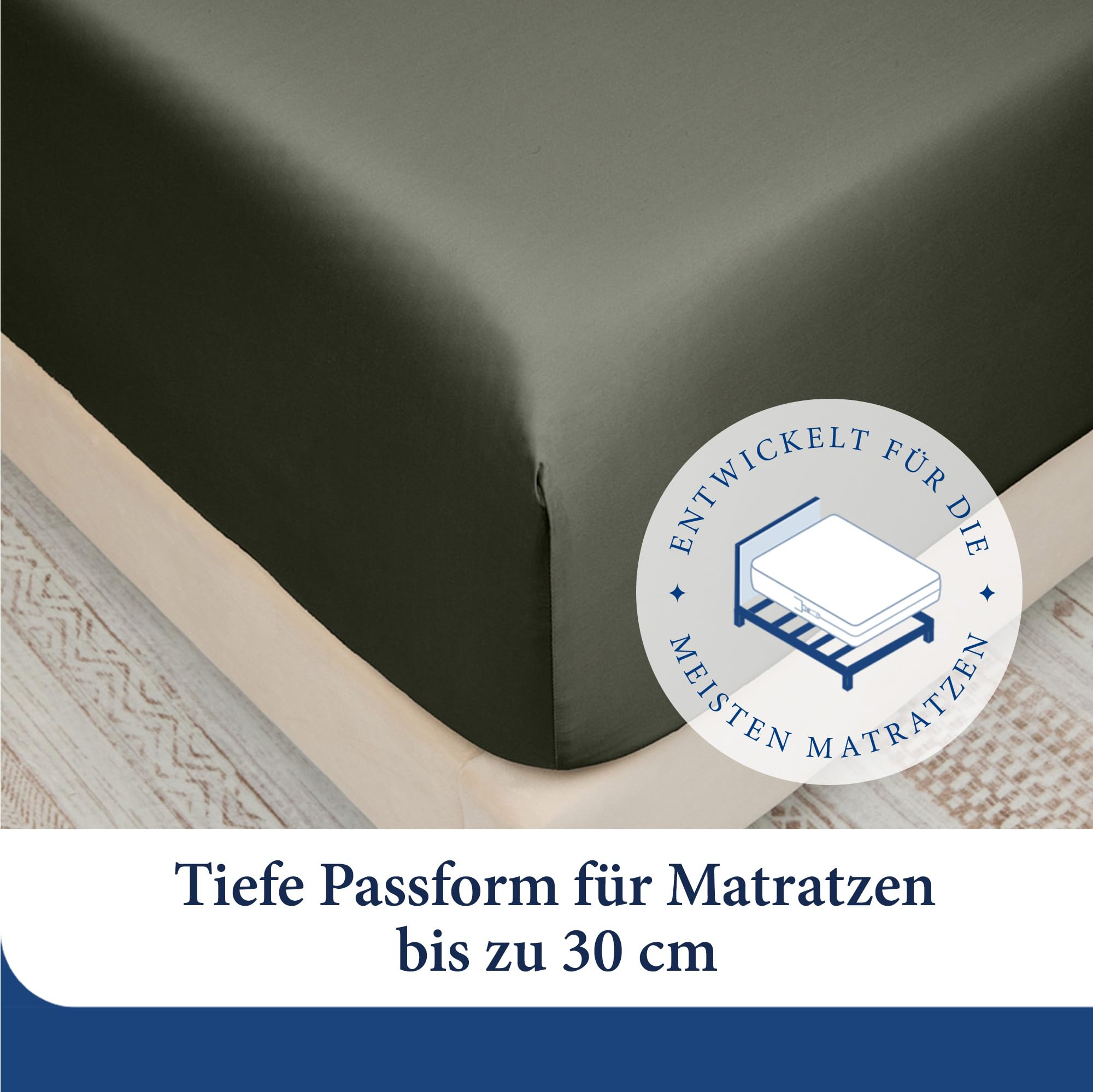 Cosy House Collection 100% Viskose aus Bambus Spannbettlaken – Kühlend, atmungsaktiv, seidig weich – mit tiefen Taschen