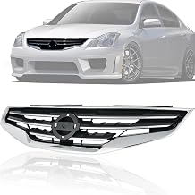 Front Grille Grill Assembly With Chrome Shell Molding Compatible With 2010 2011 2012 Nissan Altima SEDAN & 2010-2011 Hybrid 62070ZX00A NI1200236