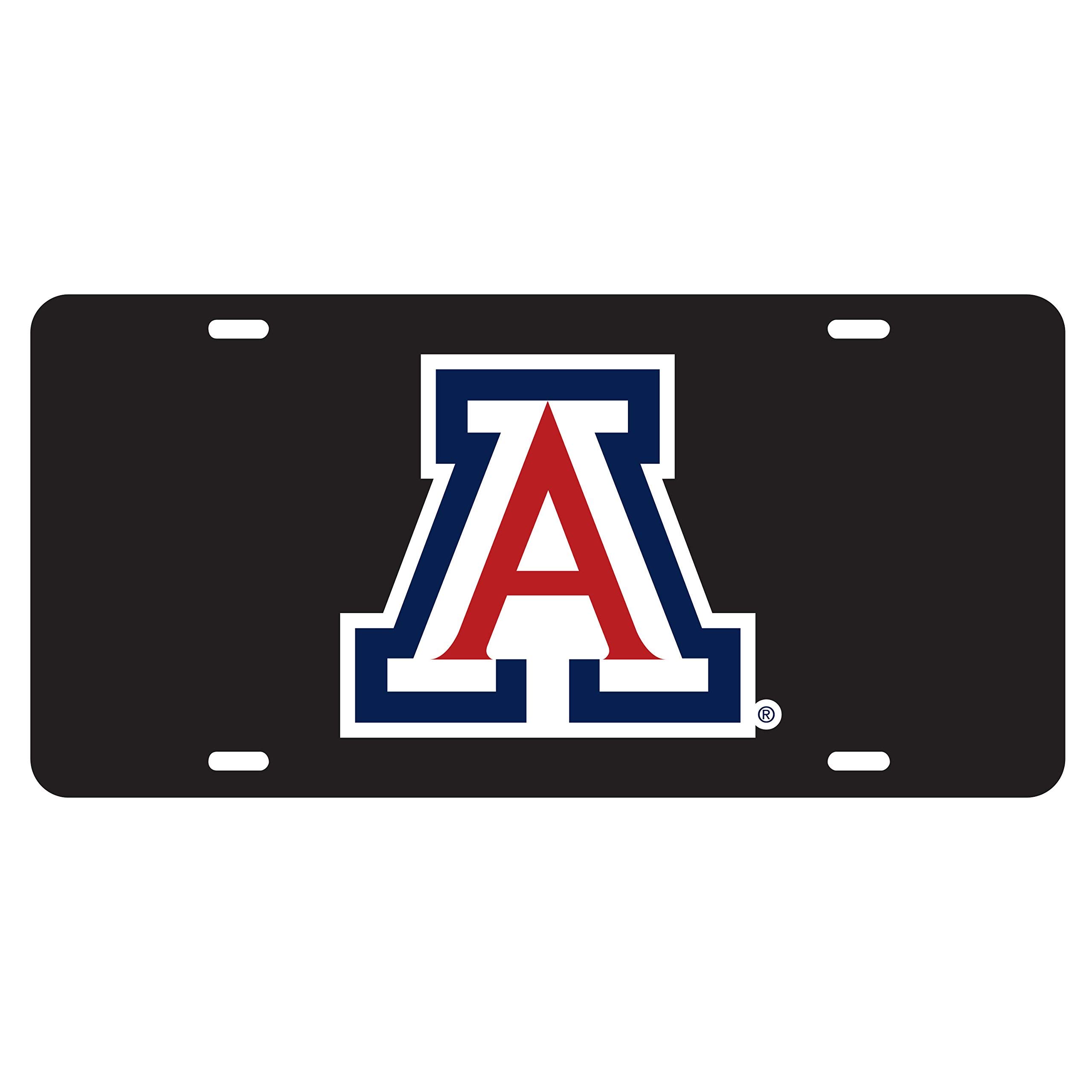 ARIZONA WILDCATS Black Mirrored License Plate Tag