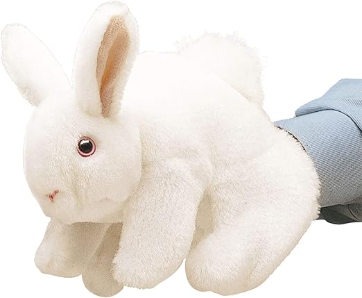 Amazon.com: Folkmanis White Bunny Rabbit Hand Puppet : Toys & Games