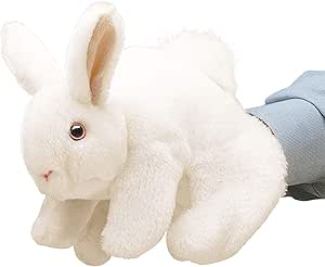 Amazon.com: Folkmanis White Bunny Rabbit Hand Puppet : Toys & Games