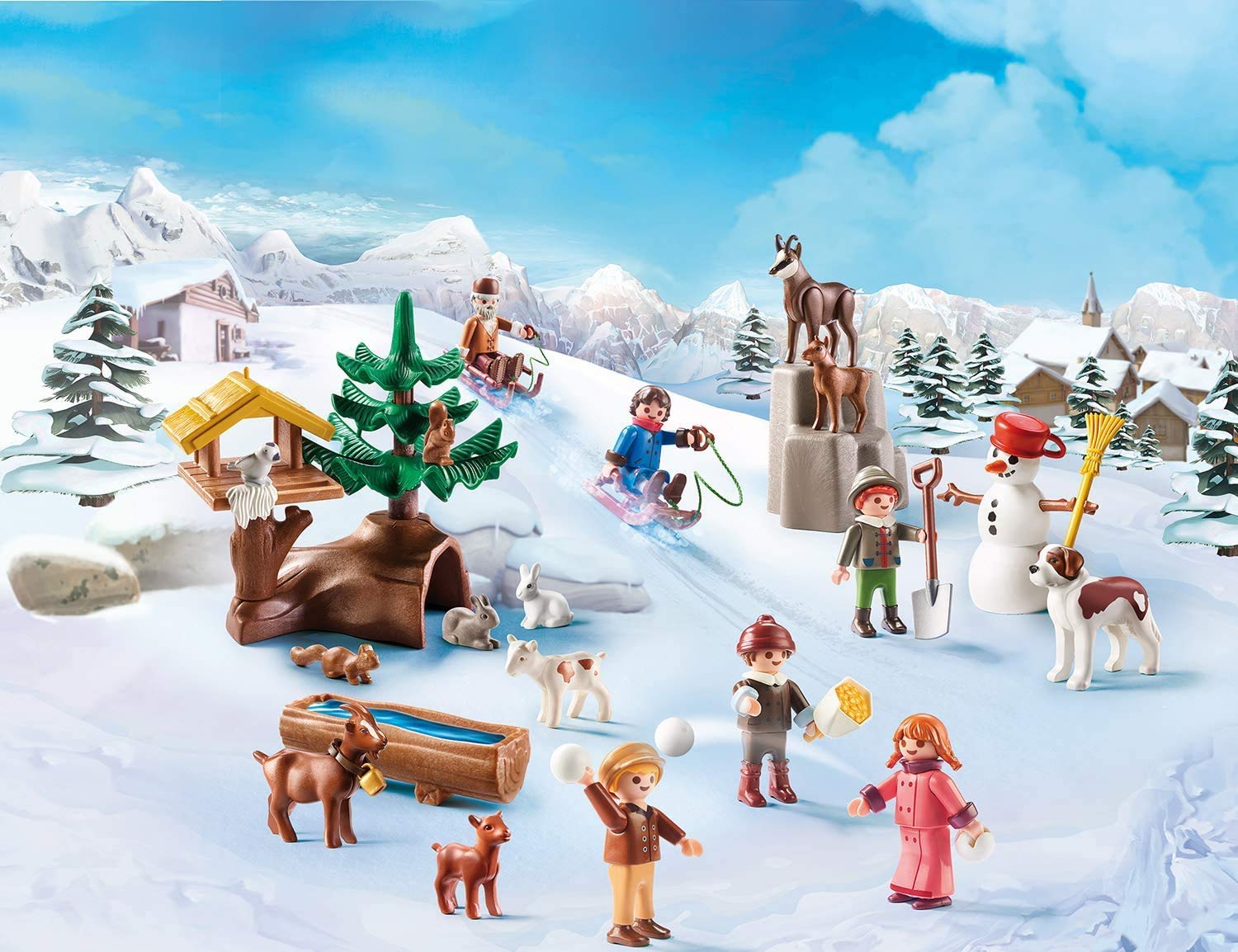PLAYMOBIL Adventskalender 70260 Heidis Winterwelt, Für Kinder ab 4 Jahren