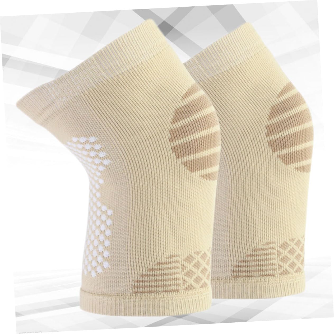 Totority 1Pc Meniscus Protector Knee Pads for Sports Elastic Breathable Knee Support Braces for Running Riding Volleyball More Beige Comfortable Protective Gear for All