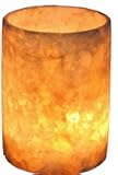 Single White Alabaster Candle Holder - Egyptian Tealight and Votive Candles Holders with Amber Glow for Home Décor - Natural Stone Soothing Tranquil