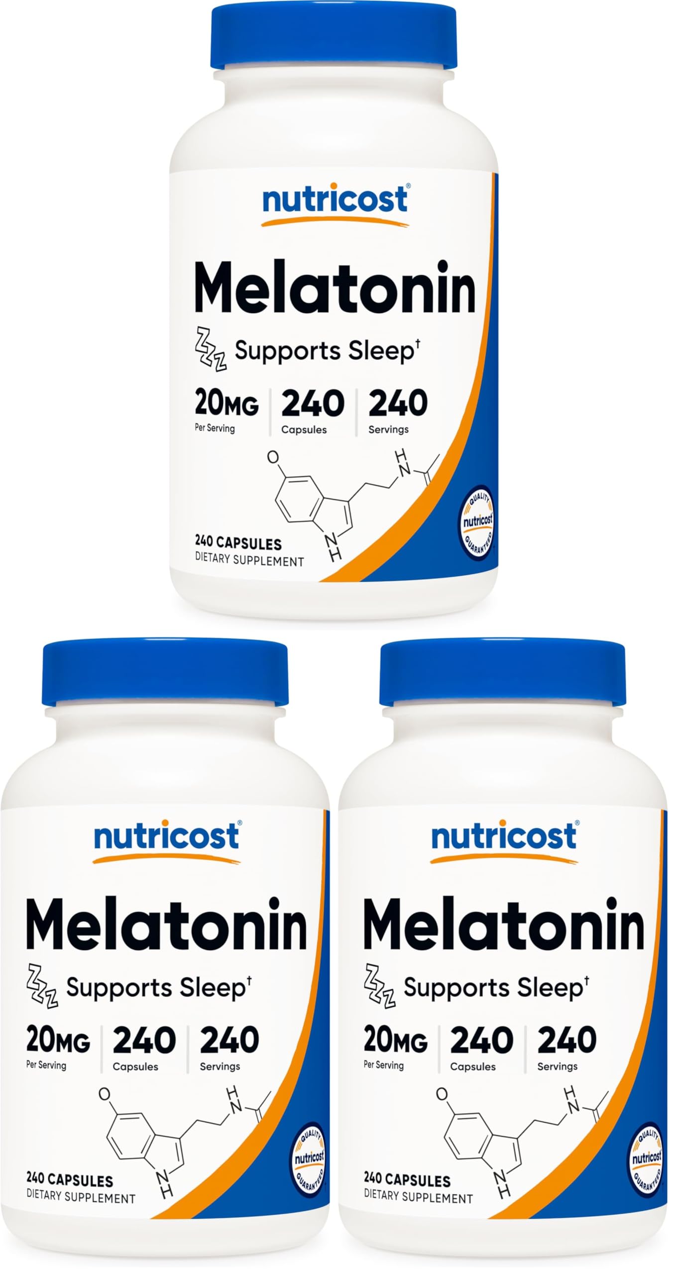 Nutricost Melatonin 20mg, 240 Capsules, Non-GMO & Gluten Free — Amazon image 6