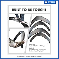 Vista 6 de Tyger Auto Fender Flare compatible con Dodge Ram 1500 2002-2008; 2003-2009 2500 3500 6.5 pies, estilo de fábrica pintable negro de textura fina, 4