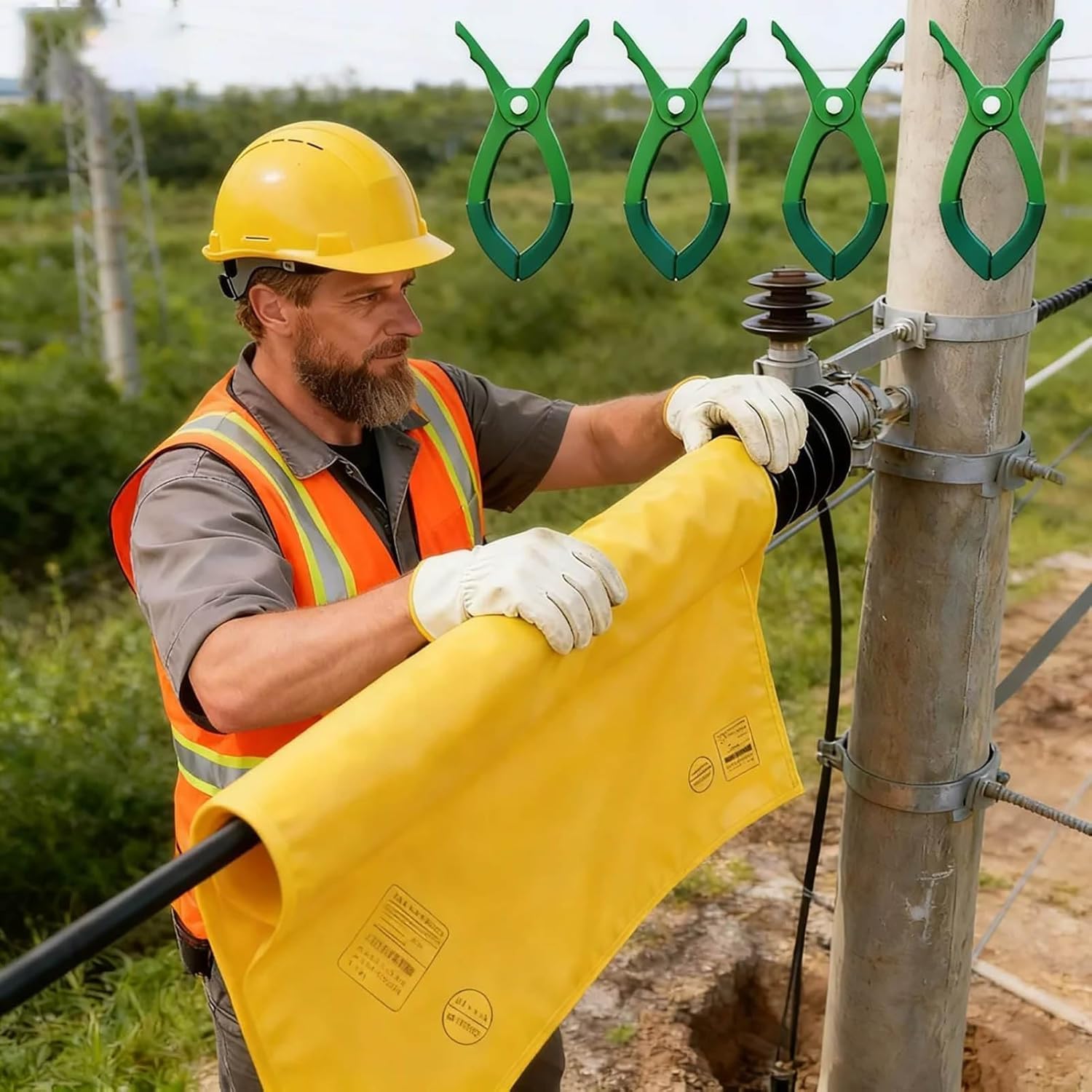 Couverture isolante pour travaux haute tension et isolation des électriciens