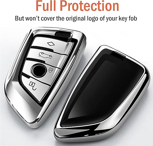 Miniatura 3 de Intermerge Funda para llavero BMW X1 X3 X5 X6 Series 1 2 5 7 - Funda de TPU azul