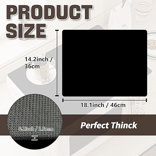 Miniatura 2 de Tapete de goma para cubierta superior de microondas, antiadherente resistente al calor, protector de encimera de cocina antideslizante de 18 x 14