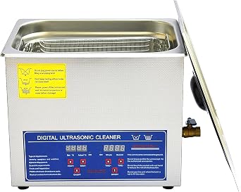 Commercial Record Cleaner,Stainless Steel 1.59Gal/6L Record Cleaner, Adjustable Temperature, Portable Digital Control Lab Equipment Jewelry Cleaner JPS-30A