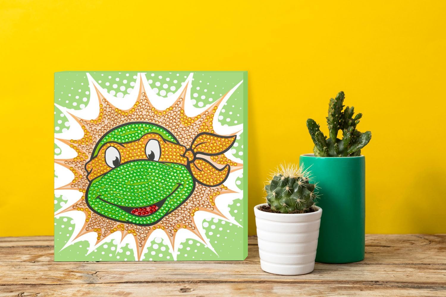 DIAMOND DOTZ TMNT Ninja in Training Cartoon Diamond Painting Kits for Adults - Diamond Art Kits a Relaxing Creative Craft Kit with Dotz Gems 11.02x11.02