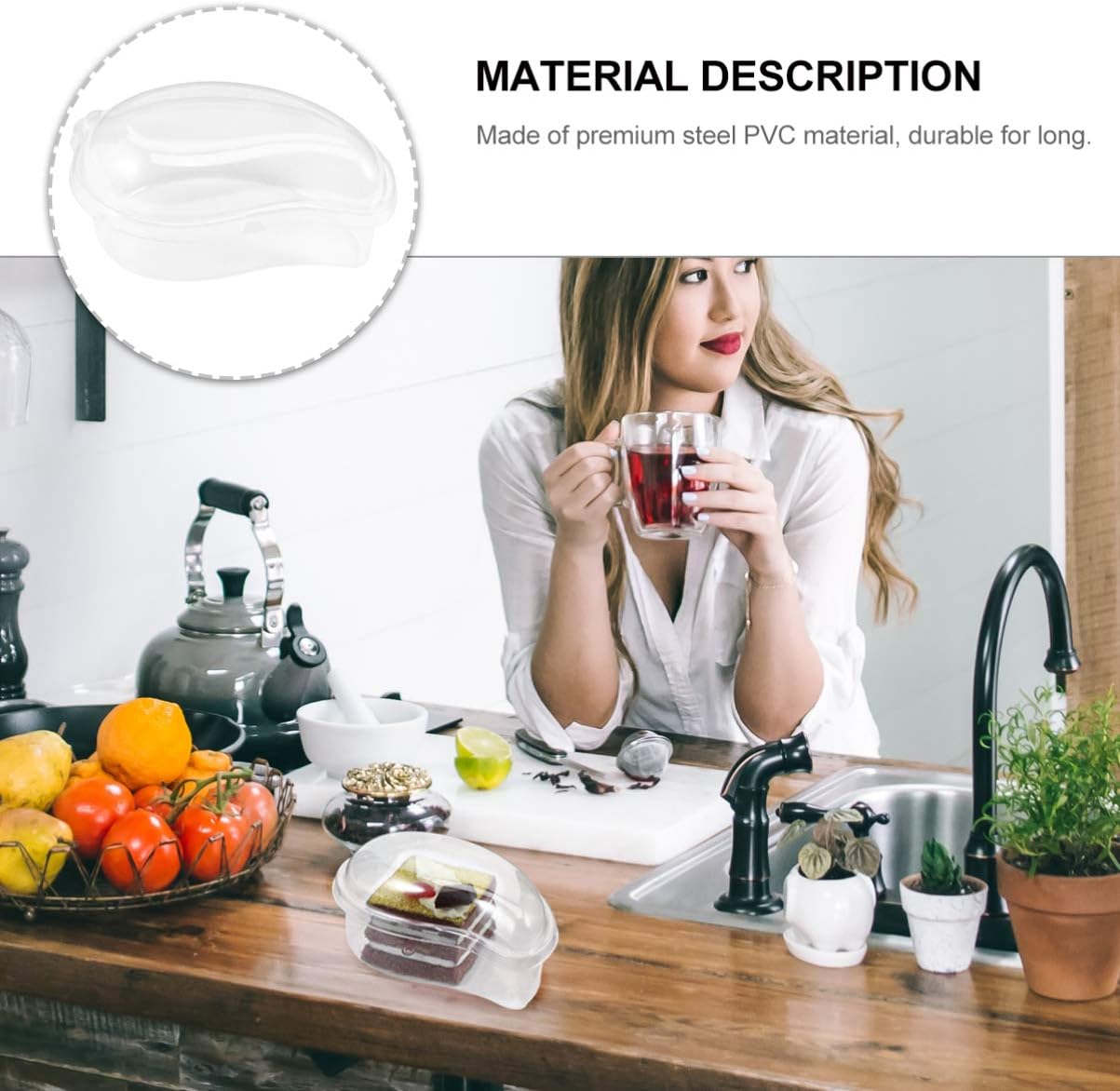 Kichvoe 50 pcs Mango Shaped Transparent Cake Boxes Cupcake Carriers Fruit Storage Containers Dessert Holders Bakery Packaging Cookies Muffins Pie Party Treats