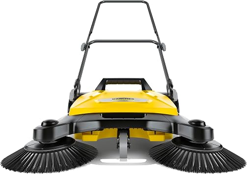Kärcher Sweeping Machine S 4 Twin (Maximum Surface Performance: 2400 M²/H, 2 Side Brushes, Sweeping Container: 20 L, Working Width: 680 Mm, Space Saving Storage, Height Adjustable Push Arm)