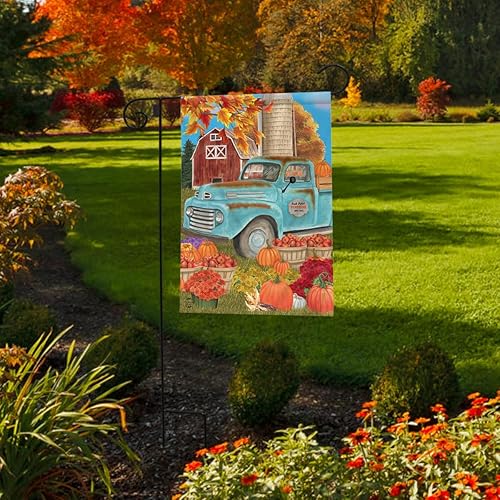 Miniatura 2 de Bandera de jardín de otoño con diseño de calabazas frescas recogidas para granja, granero, 12.5 x 18 pulgadas Briarwood Lane