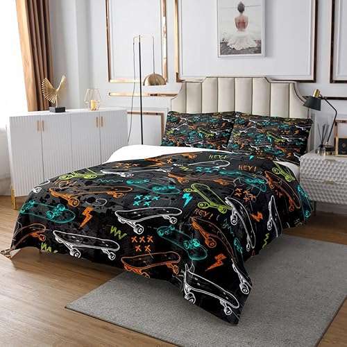 Miniatura 10 de Juego de ropa de cama de 3 piezas de dinosaurio para mujer, ropa de cama ligera de árboles y hojas, juego de colcha de animales coloridos, colcha de