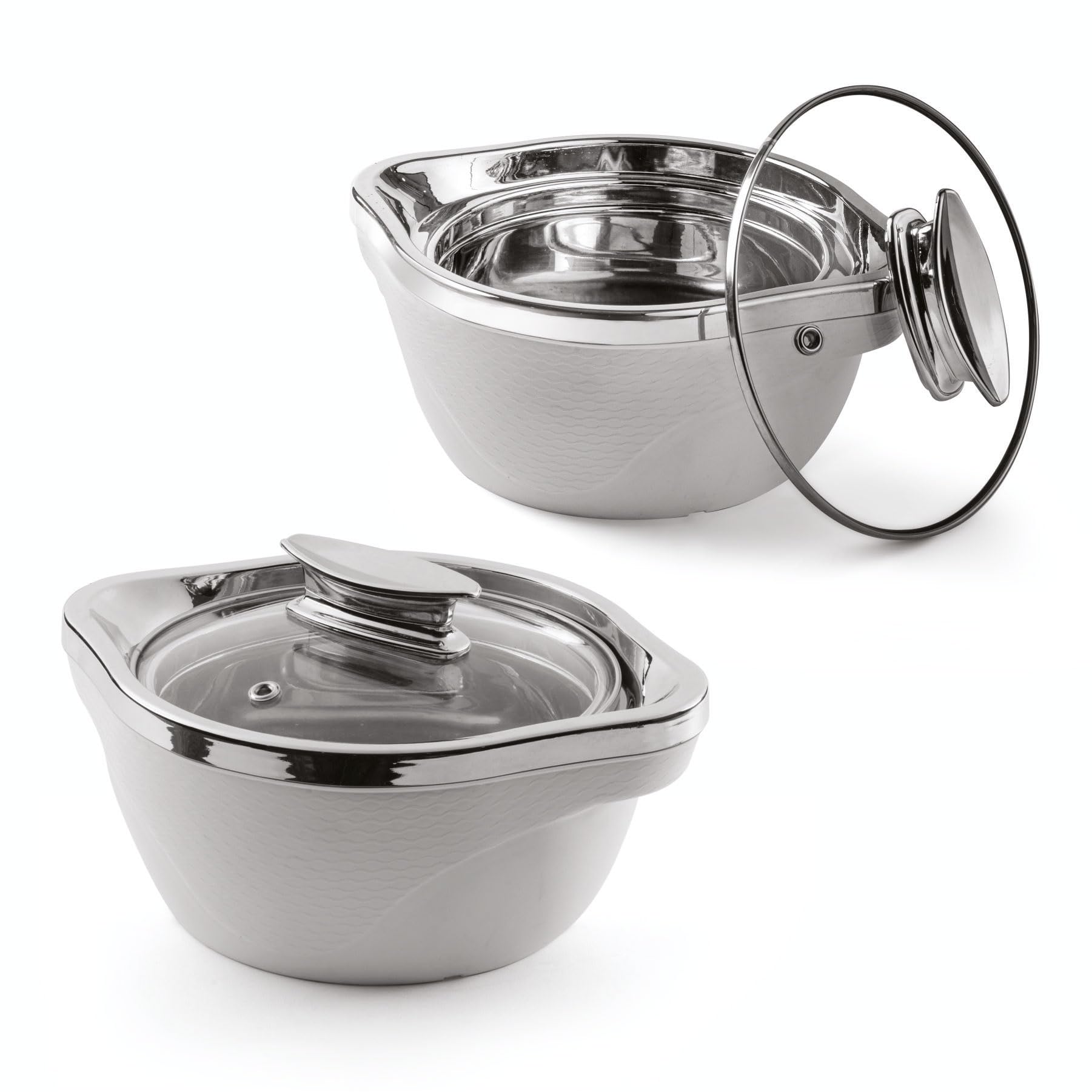 Signoraware 2000ml Stainless Steel Bowls - Airtight & Microwave Safe -23