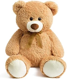 HollyHOME Big Teddy Bear Large Teddy Bear Stuffed Animal Birthday Valentines Day Plush for Kids and Girlfriend 36 inch Tan