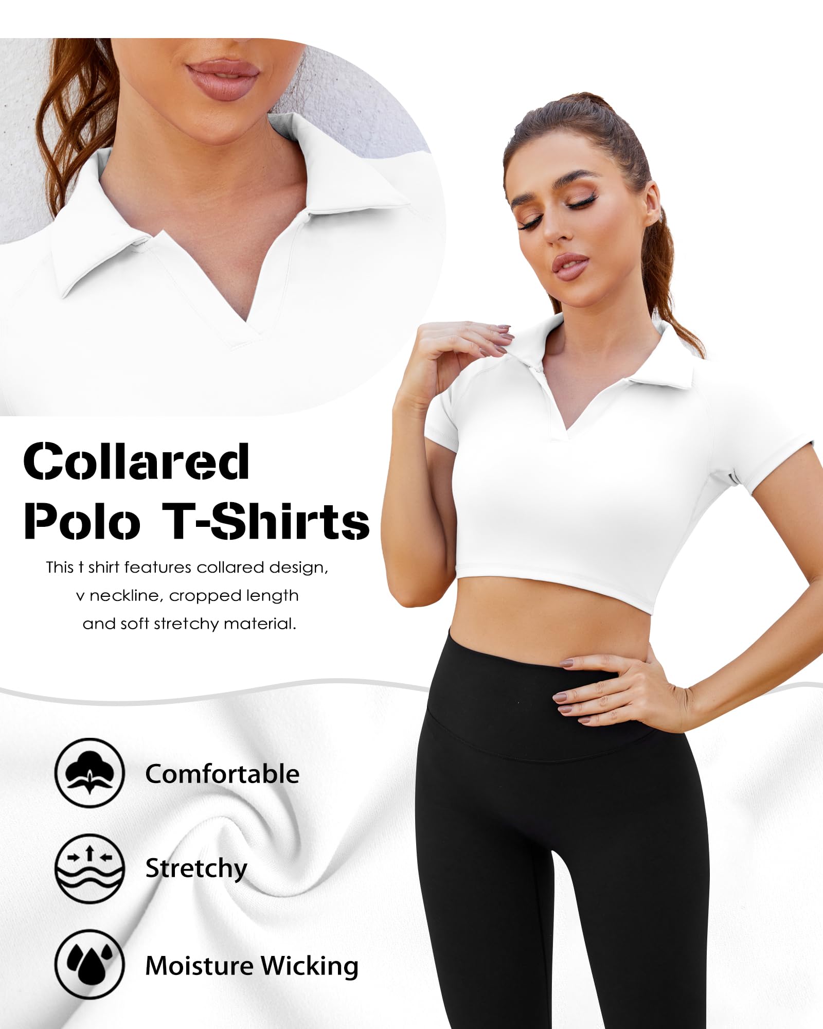 DaiLiWei Womens Golf Polo T Shirts Donna