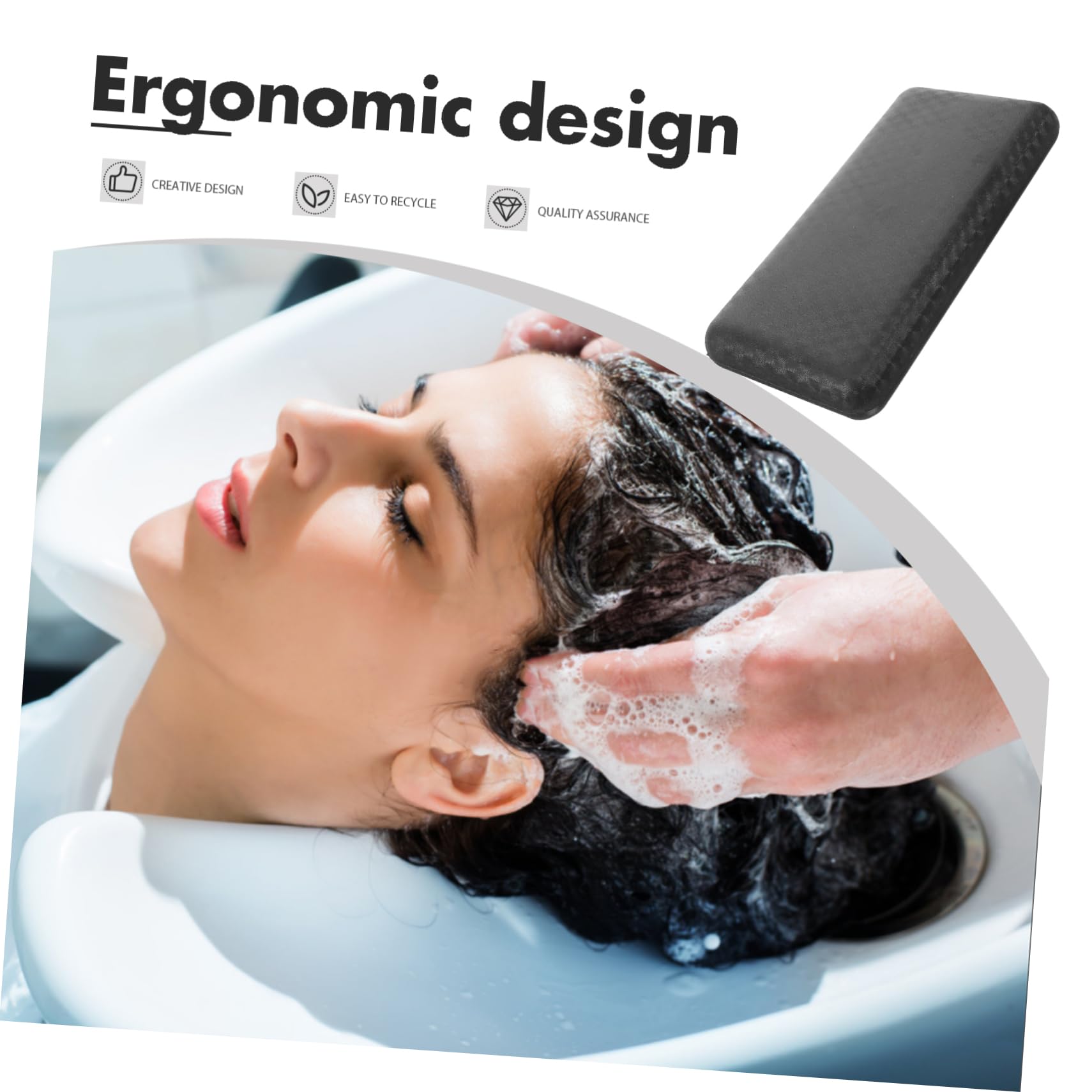 Cojín Reposacabezas para Lavabo Champú Almohada Cervical para Bañera Soporte Seguro para Lavar El Cabello Casa