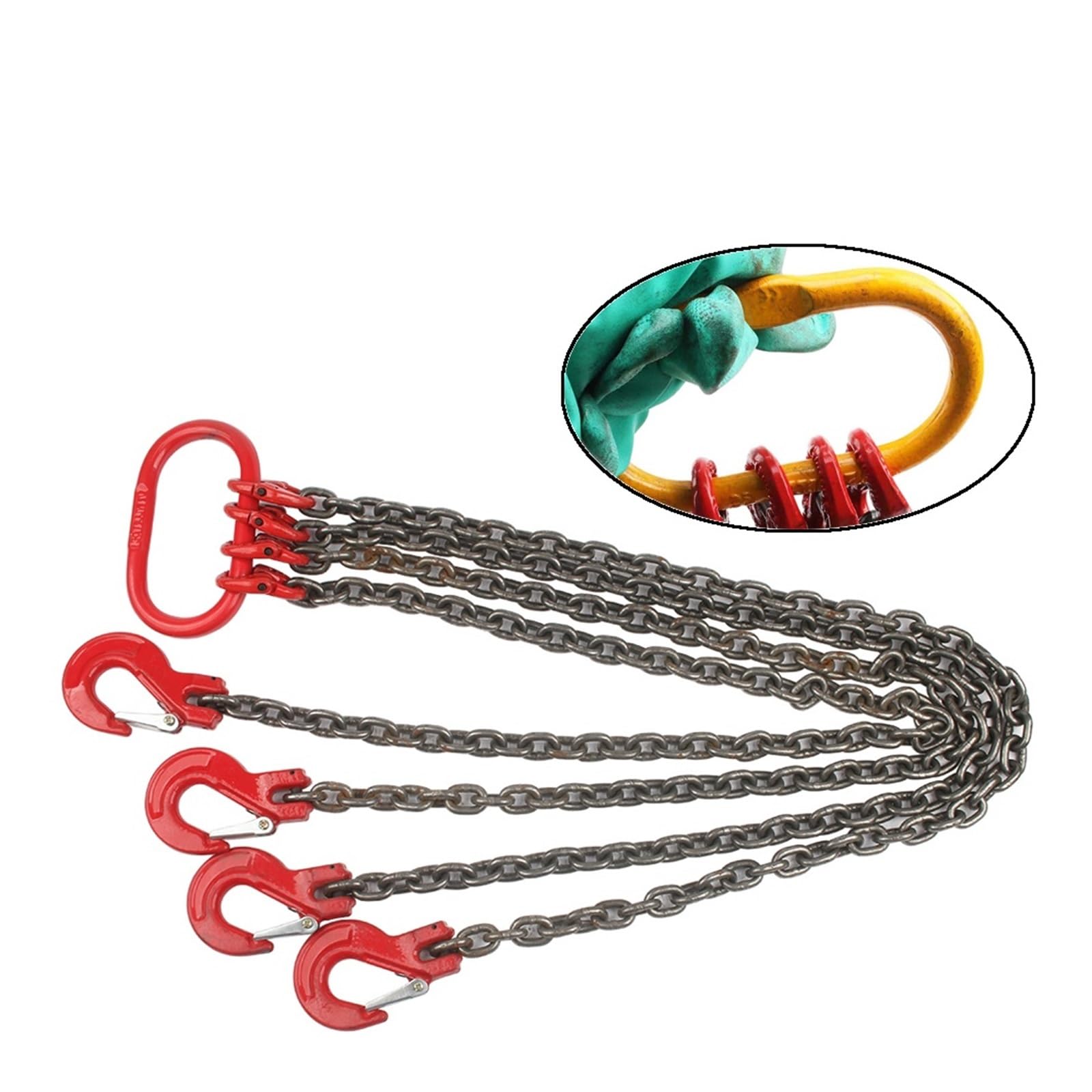 Lever Chain Hoist, Kettenschlinge 2T 1 Meter Doppelhaken-Hebekette for Motorhebezeuge