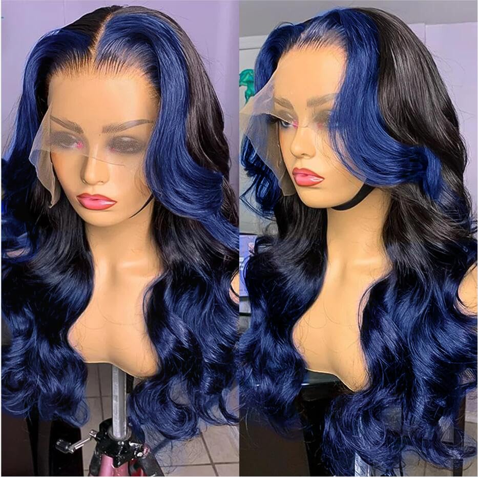 ✨Blue ombré wig *NWT* ✨ Amazon.com: HANNE Long Blue Wavy Wigs for Women 26 Inch  main image 4