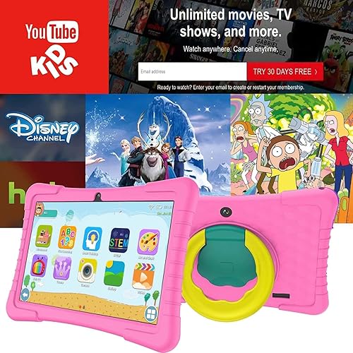 Miniatura 3 de YOBANSE Tableta para niños, tableta de 10 pulgadas para niños, tableta Android 12, 3 GB, 64 GB, tableta para niños pequeños con batería de 8000 mAh,