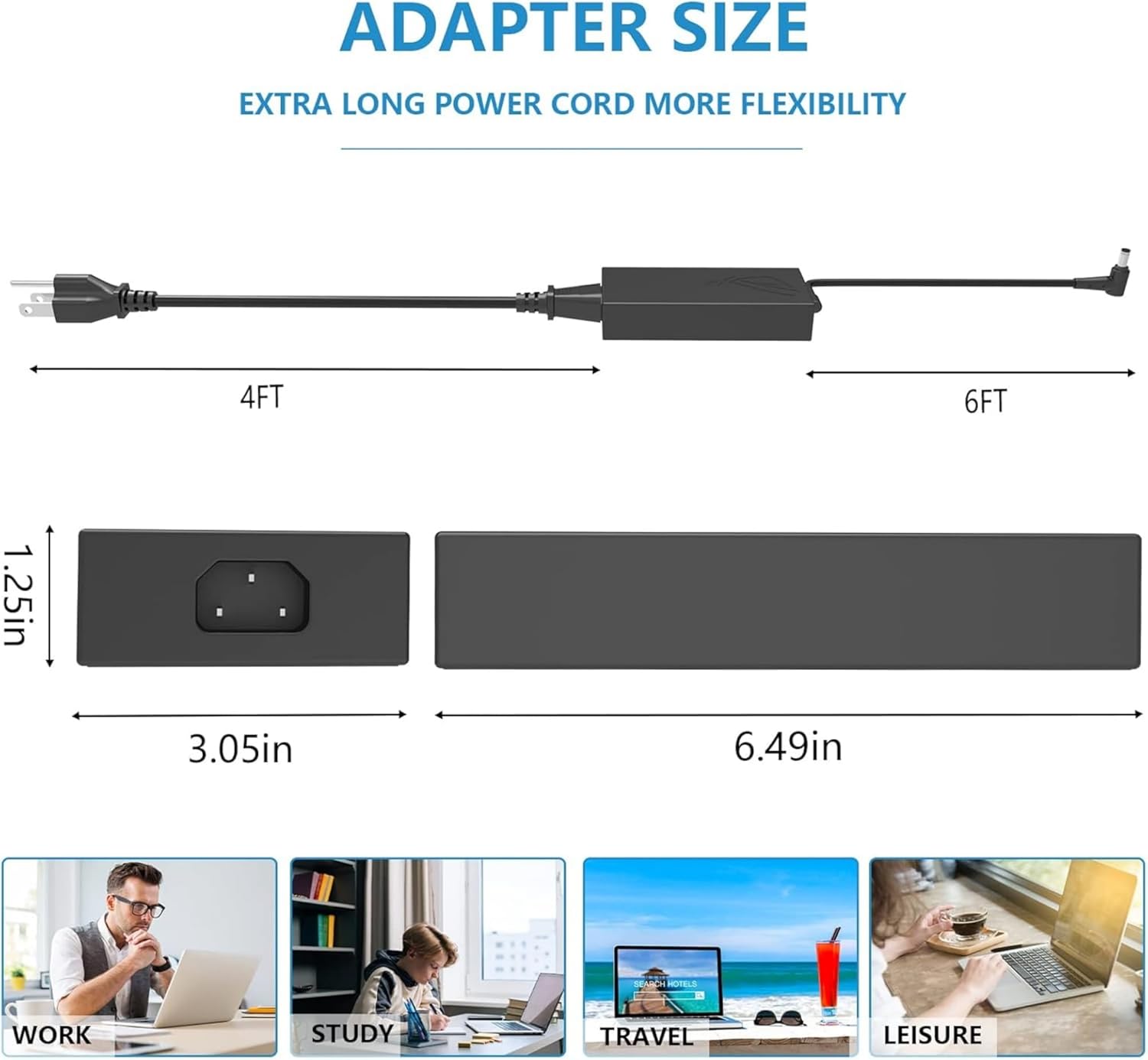 240W ADP-240EB B Charger Compatible with Asus Rog Zephyrus G14 GA402 GA402R GA402X GA402RJ GA402RK GA402NU GA402XV GA402XI GA402XZ GA402XY Tuf Gaming Laptop Power Supply Cord