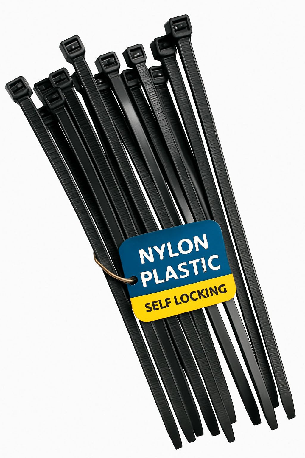 Duravel Nylon Zip Ties - Self Locking cable ties - Pack of 100 - Heavy Duty cable tie - High Weight Capacity-Nylon Cable Wire Ties for Indoor and Outdoor (BLACK, 30 CM LONG)
