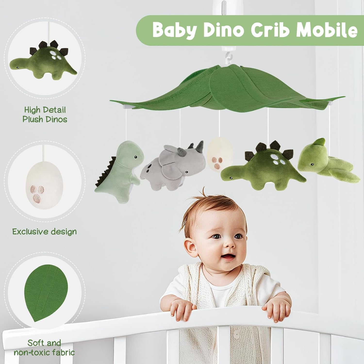 Dinosaur Baby Crib Mobile + Baby Toys 6-12 Months Mystery Soft Box