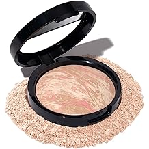 Award-Winning Baked Balance-n-Brighten Color Correcting Powder Foundation - Porcelain - Buildable Light to Medium Coverage - Demi-Matte Natural Finish