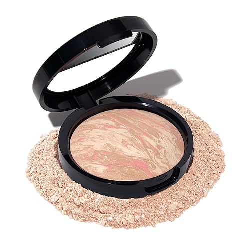 LAURA GELLER NEW YORK Award-Winning Baked Balance-n-Brighten Color Correcting Powder Foundation - Porcelain - Buildable Light to Medium Coverage - Demi-Matte Natural Finish - 01 Porcelain - 0.32 Ounce (Pack of 1)