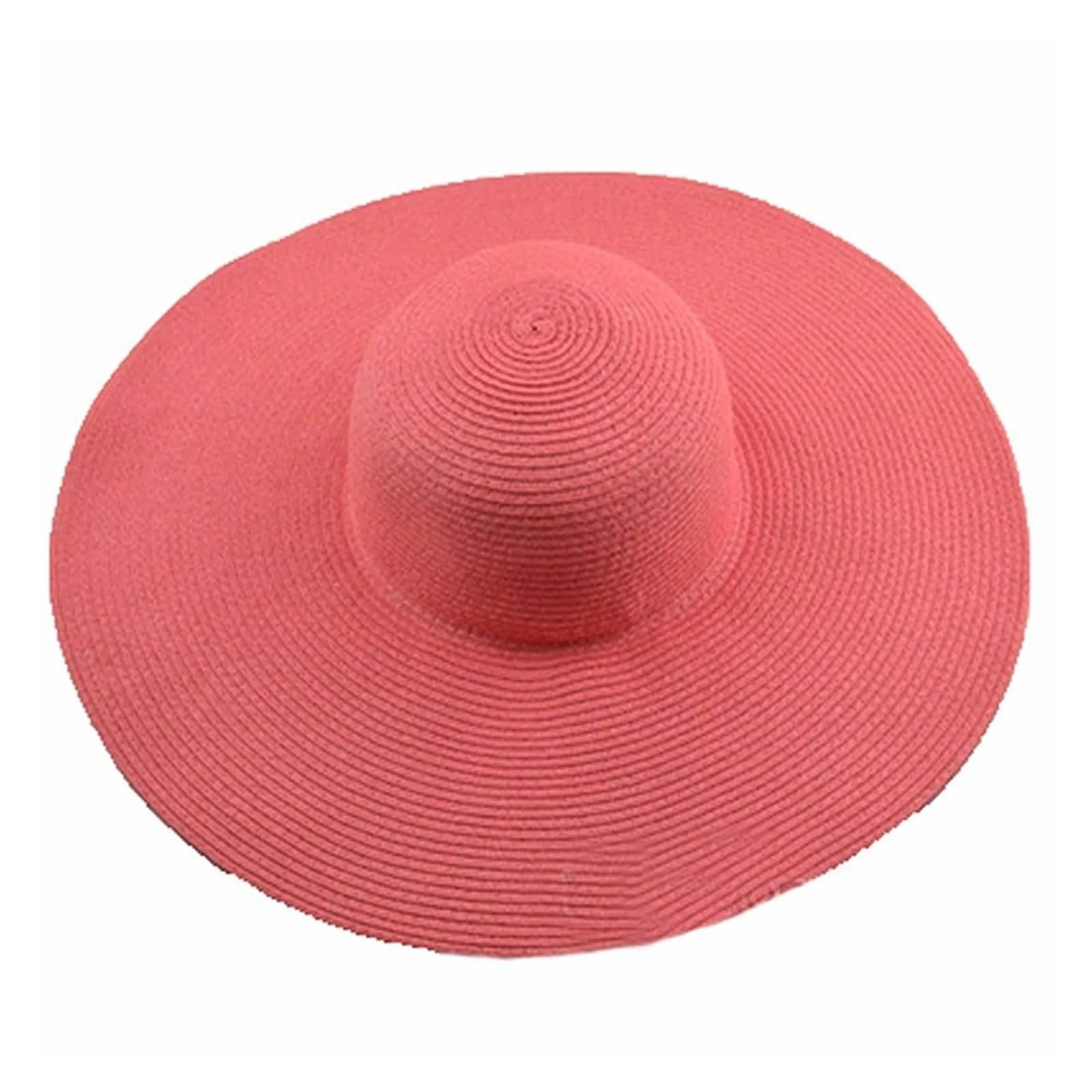 Sombrero de Paja Tejido Transpirable Color sólido for Mujer for Vacaciones Verano