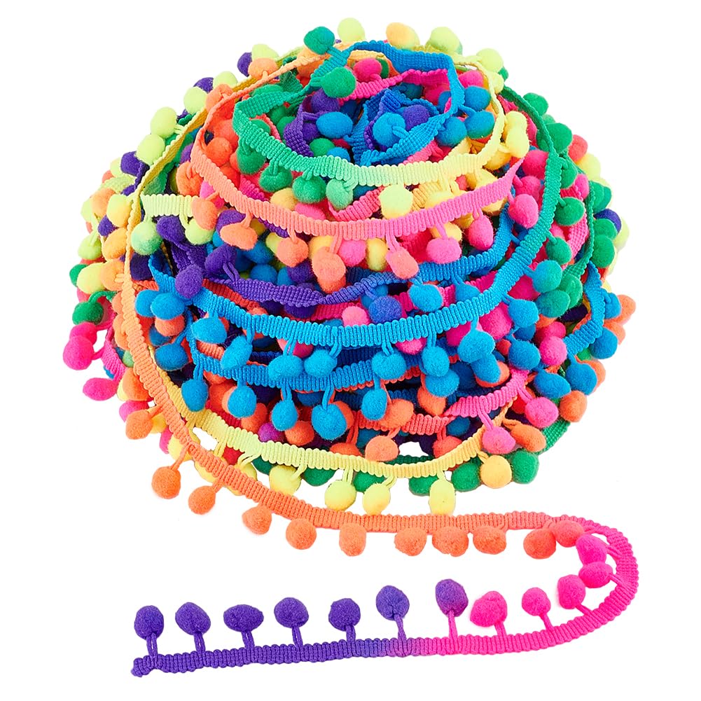 Ruban à franges arc-en-ciel de 18m pour embellir vos décorations de fête et customiser vos robes